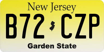 NJ license plate B72CZP