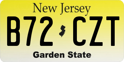 NJ license plate B72CZT