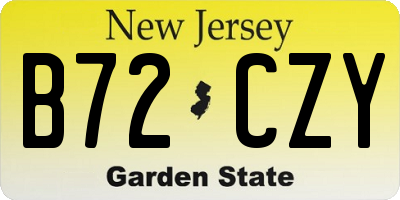 NJ license plate B72CZY