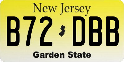 NJ license plate B72DBB