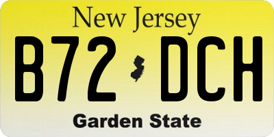 NJ license plate B72DCH