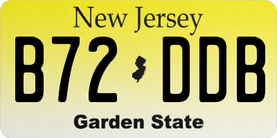 NJ license plate B72DDB