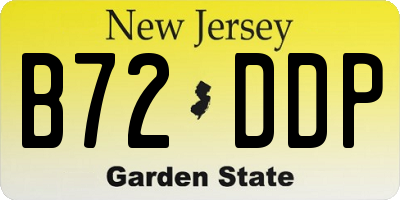 NJ license plate B72DDP