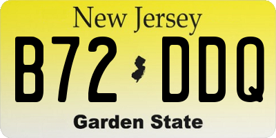 NJ license plate B72DDQ