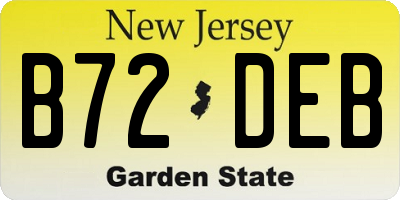 NJ license plate B72DEB