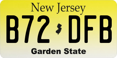 NJ license plate B72DFB