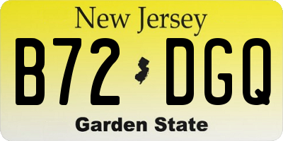 NJ license plate B72DGQ