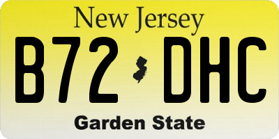 NJ license plate B72DHC