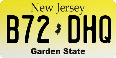 NJ license plate B72DHQ