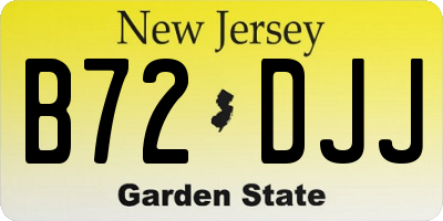 NJ license plate B72DJJ