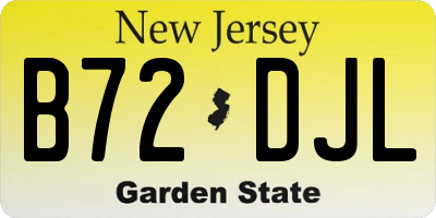 NJ license plate B72DJL