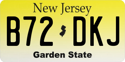 NJ license plate B72DKJ