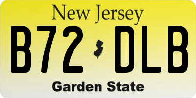 NJ license plate B72DLB