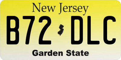 NJ license plate B72DLC