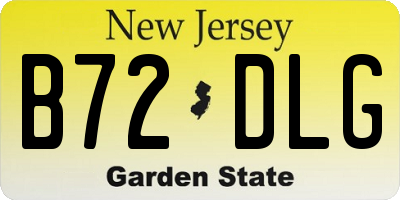 NJ license plate B72DLG