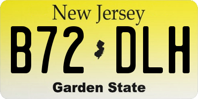 NJ license plate B72DLH
