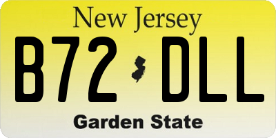 NJ license plate B72DLL