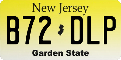 NJ license plate B72DLP