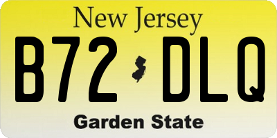 NJ license plate B72DLQ