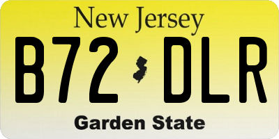 NJ license plate B72DLR