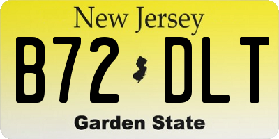 NJ license plate B72DLT