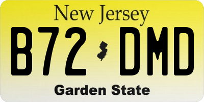 NJ license plate B72DMD
