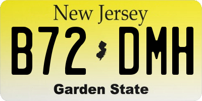 NJ license plate B72DMH