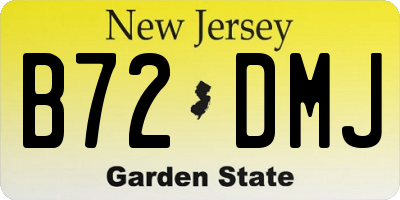 NJ license plate B72DMJ