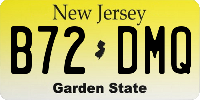 NJ license plate B72DMQ
