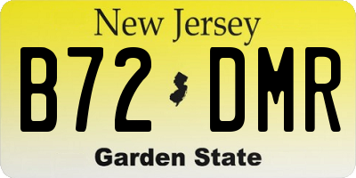 NJ license plate B72DMR