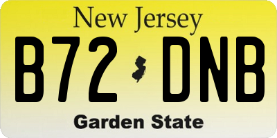 NJ license plate B72DNB