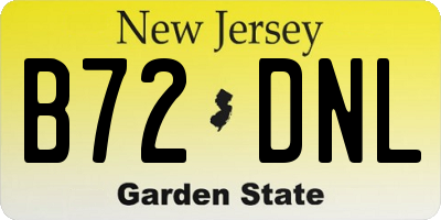 NJ license plate B72DNL