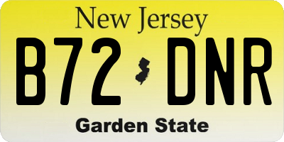 NJ license plate B72DNR