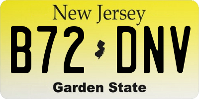 NJ license plate B72DNV