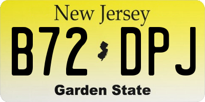 NJ license plate B72DPJ