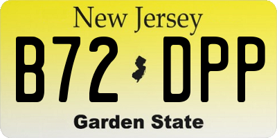 NJ license plate B72DPP