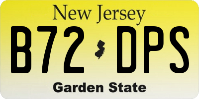 NJ license plate B72DPS