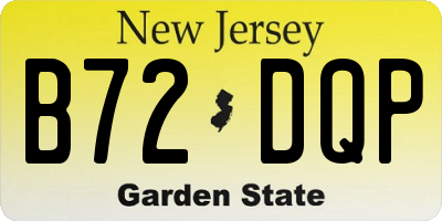 NJ license plate B72DQP