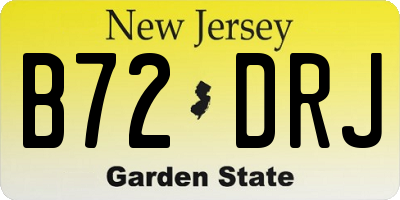 NJ license plate B72DRJ