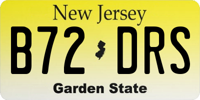 NJ license plate B72DRS