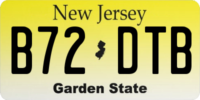 NJ license plate B72DTB