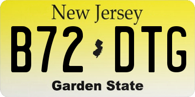 NJ license plate B72DTG