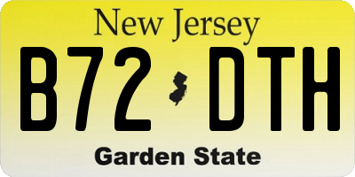 NJ license plate B72DTH