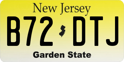 NJ license plate B72DTJ