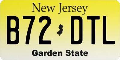 NJ license plate B72DTL