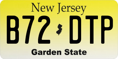 NJ license plate B72DTP