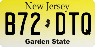 NJ license plate B72DTQ