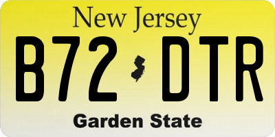 NJ license plate B72DTR