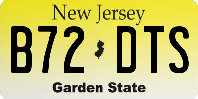 NJ license plate B72DTS