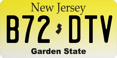 NJ license plate B72DTV